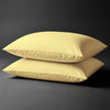 Pizuna Linens mellow yellow 400 thread count 100 percent cotton pillowcases 2 piece housewife
