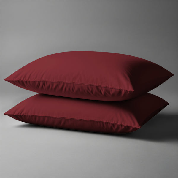 Pizuna Linens rio red deluxe 600 thread count 100 percent cotton pillowcases 2 piece housewife
