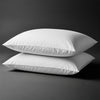 Pizuna Linens white cotton percale 100 percent cotton pillowcases 2 piece housewife