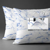400 thread count carrara marble blue envelope closure pillowcases housewife style secure fit skin friendly cotton
