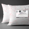 400 thread count carrara marble pink envelope closure pillowcases housewife style secure fit skin friendly cotton
