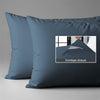 400 thread count dusty blue envelope closure pillowcases housewife style secure fit skin friendly cotton
