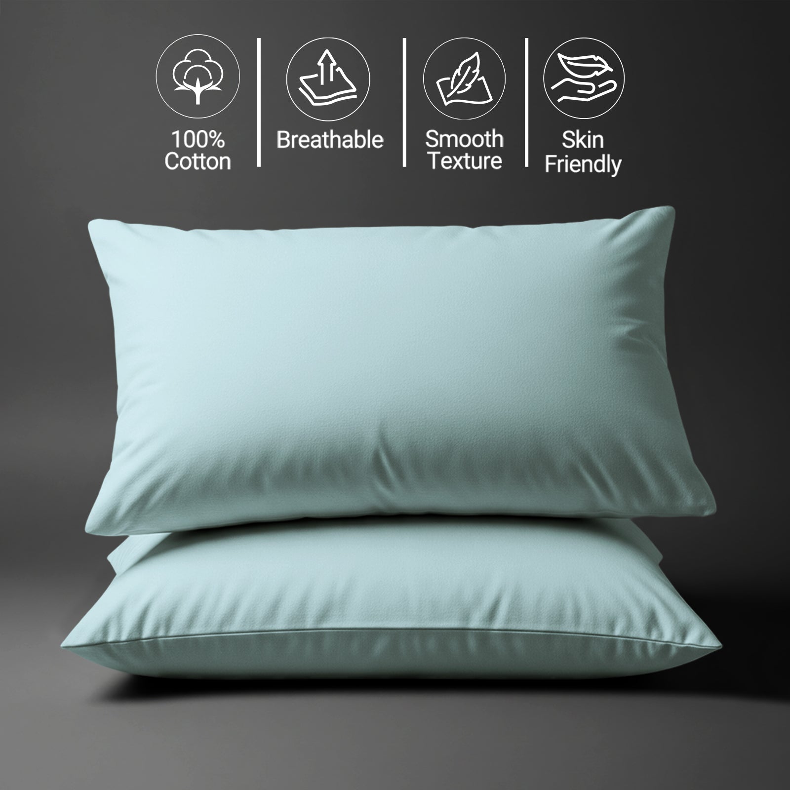 Premium 400 Thread Count 100% Cotton Pillowcases (2 PC)