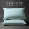 600 thread count baby blue skin friendly housewife cotton pillowcases sweat wicking gentle on hair
