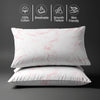 400 thread count carrara marble pink Skin friendly housewife cotton pillowcases sweat wicking gentle on hair
