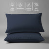 400 thread count dark blue Skin friendly housewife cotton pillowcases sweat wicking gentle on hair
