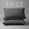 600 thread count dark grey skin friendly housewife cotton pillowcases sweat wicking gentle on hair
