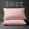 400 thread count light pink Skin friendly housewife cotton pillowcases sweat wicking gentle on hair
