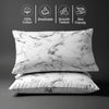 400 thread count marble white Skin friendly housewife cotton pillowcases sweat wicking gentle on hair
