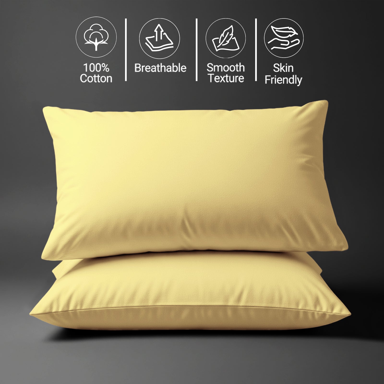 Premium 400 Thread Count 100% Cotton Pillowcases (2 PC)