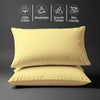 400 thread count mellow yellow Skin friendly housewife cotton pillowcases sweat wicking gentle on hair
