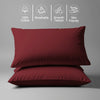 400 thread count rio red Skin friendly housewife cotton pillowcases sweat wicking gentle on hair
