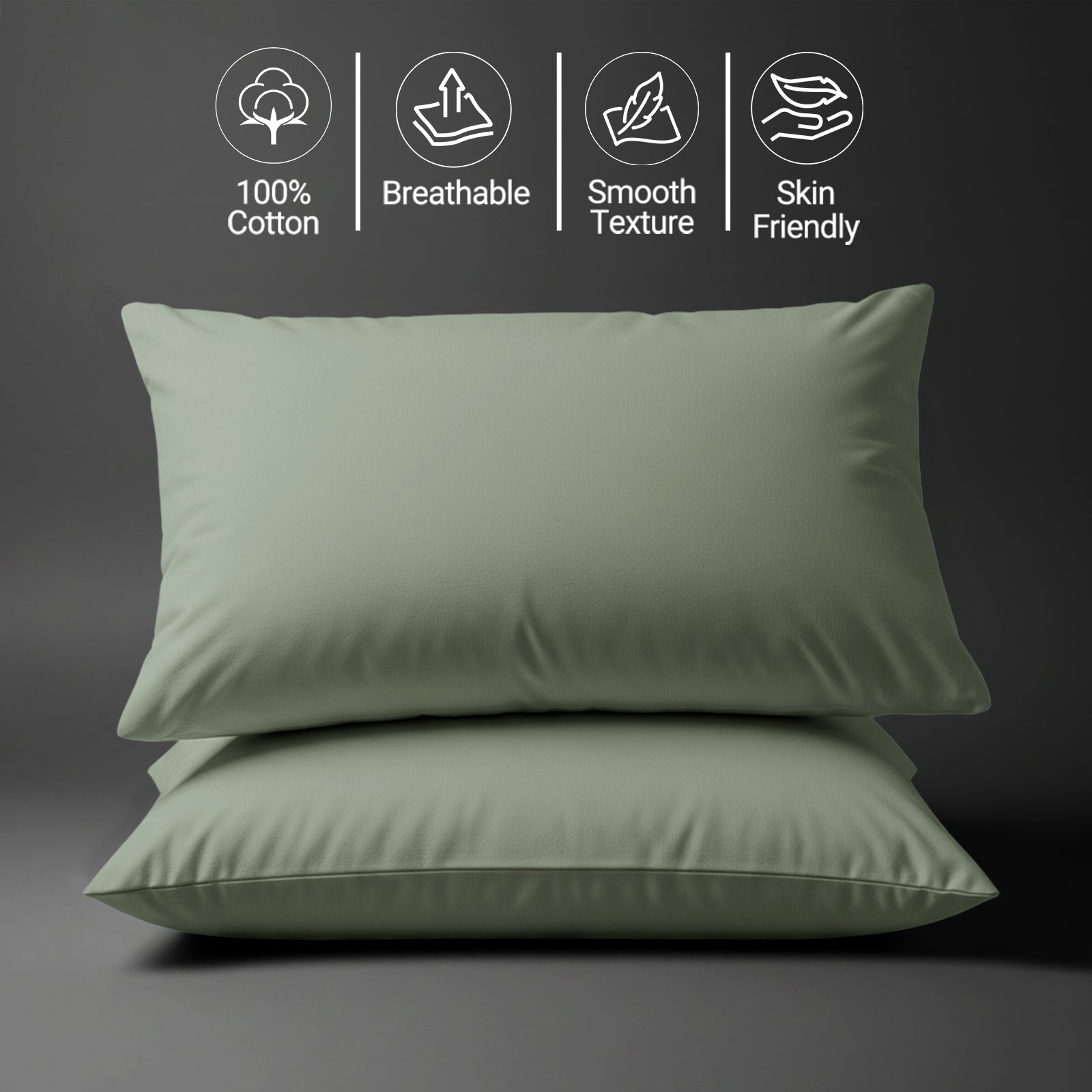 Premium 400 Thread Count 100% Cotton Pillowcases (2 PC)