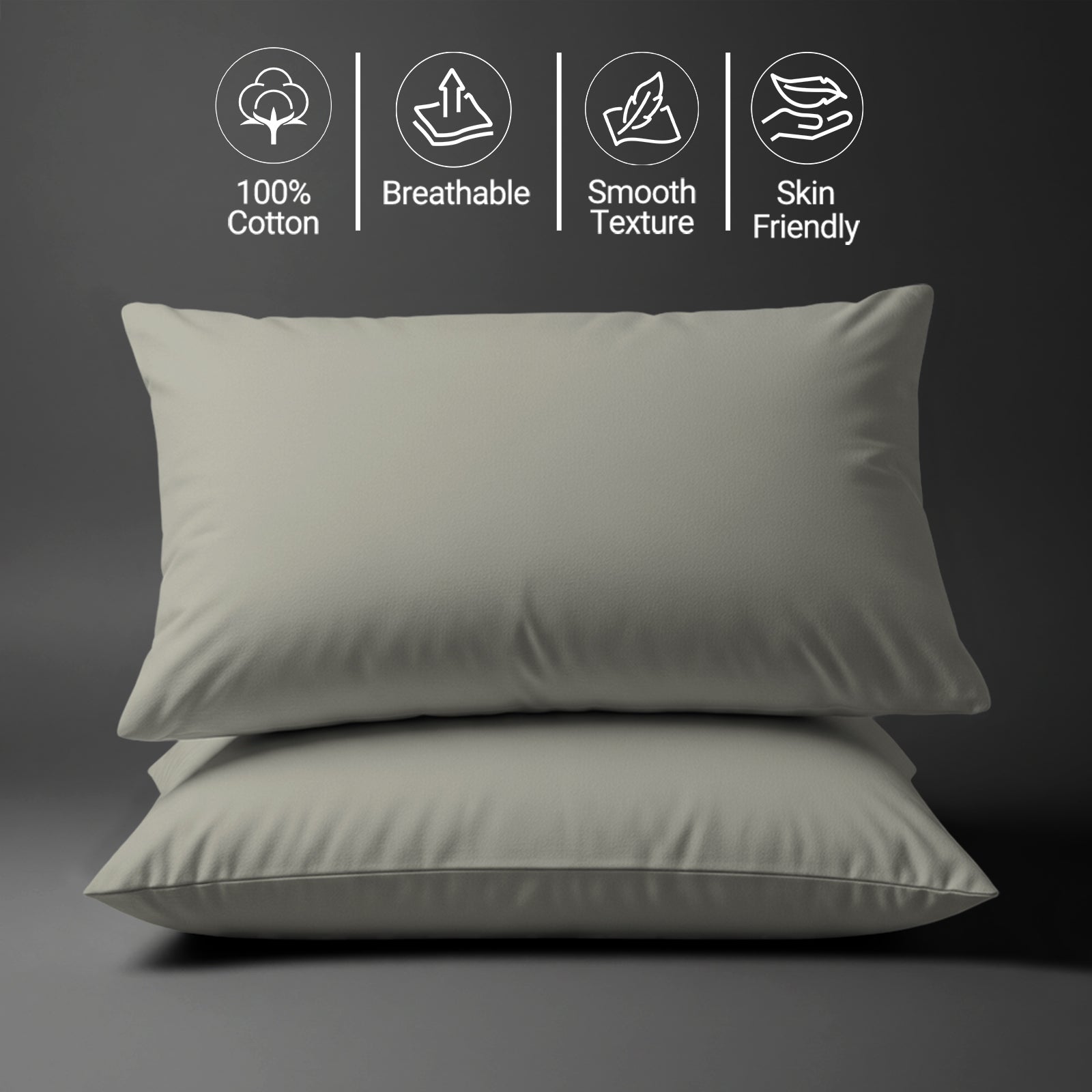 Premium 400 Thread Count 100% Cotton Pillowcases (2 PC)