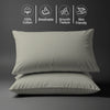 600 thread count silver skin friendly housewife cotton pillowcases sweat wicking gentle on hair
