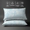 400 thread count simply floral blue Skin friendly housewife cotton pillowcases sweat wicking gentle on hair
