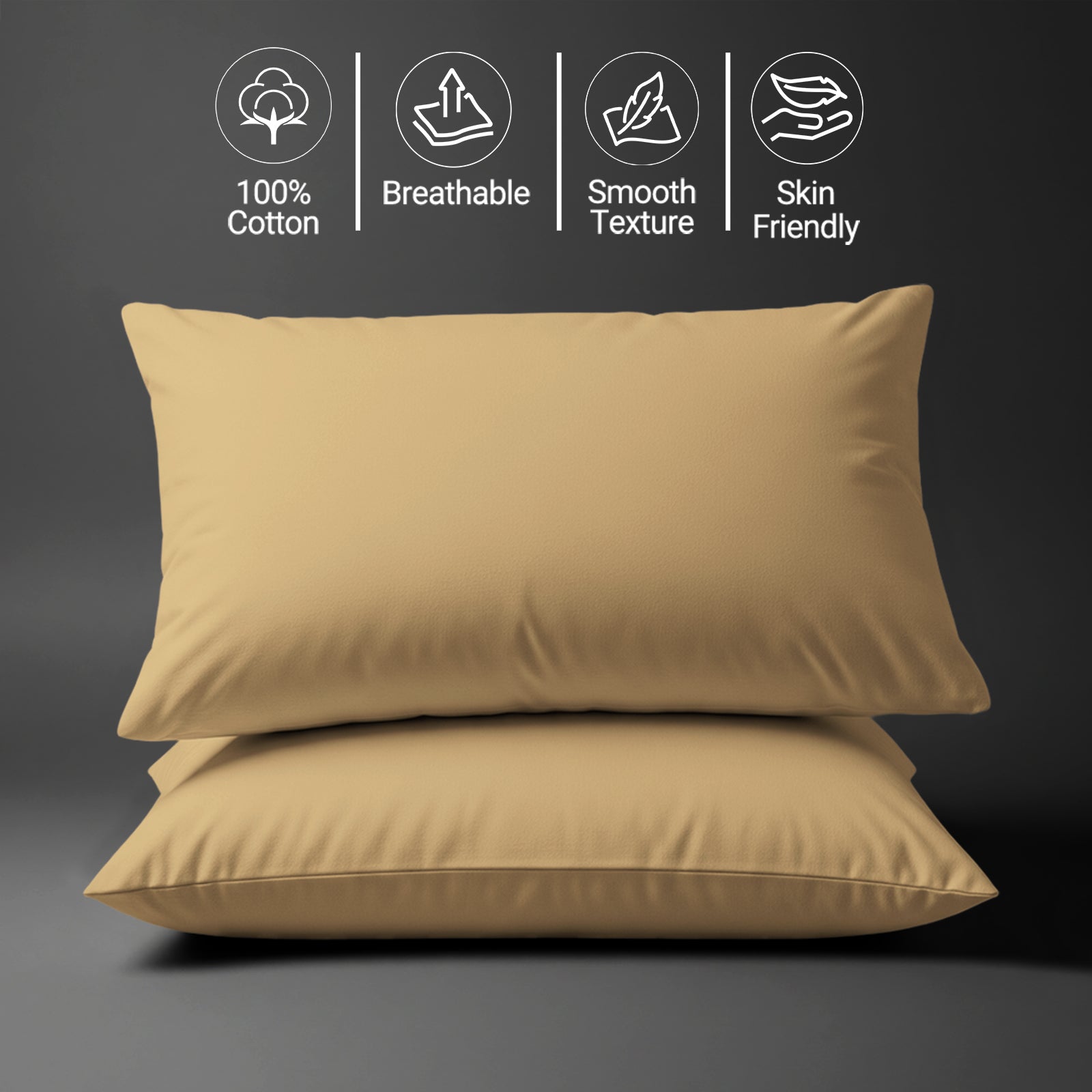 Premium 400 Thread Count 100% Cotton Pillowcases (2 PC)