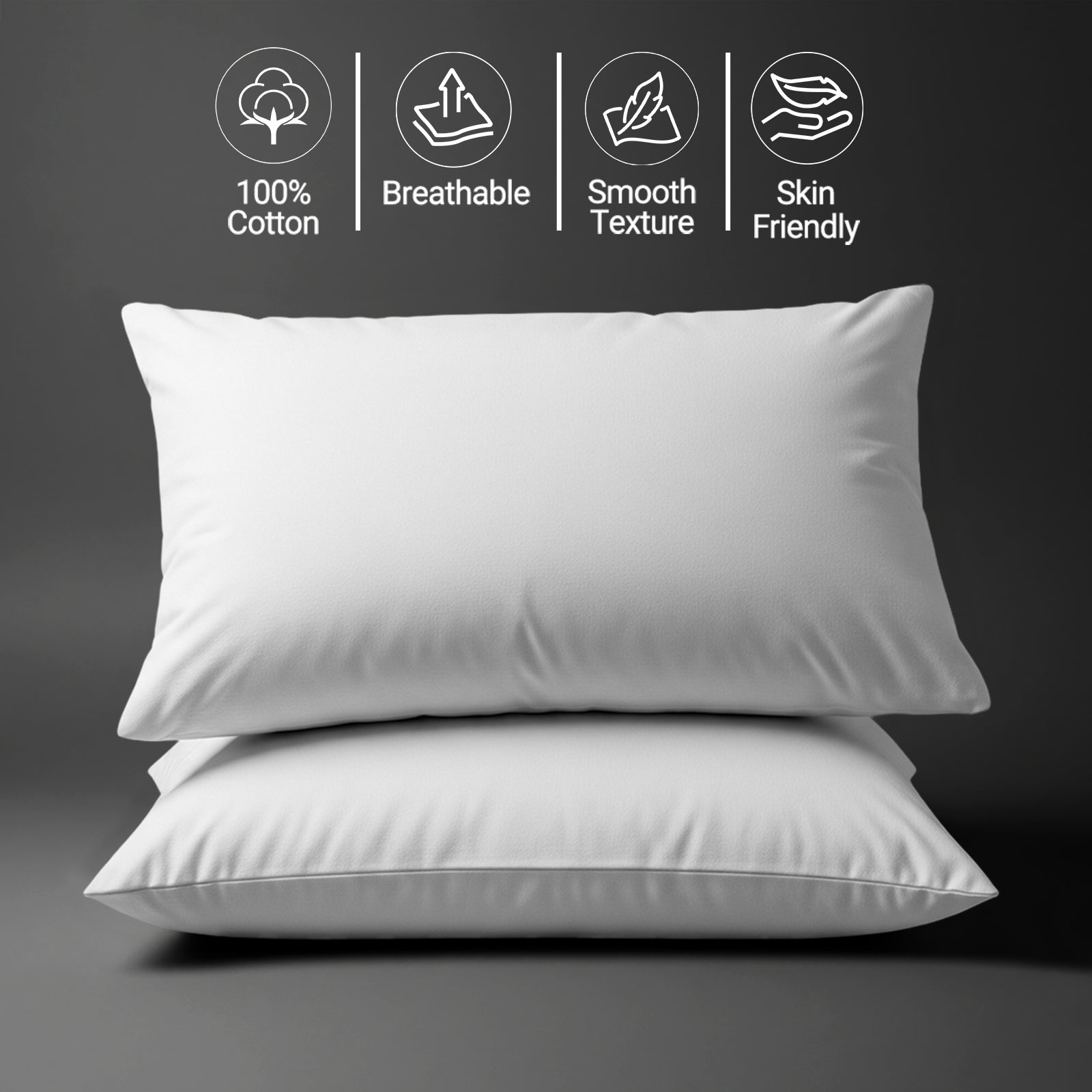 Premium 400 Thread Count 100% Cotton Pillowcases (2 PC)