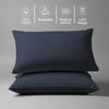 Cotton percale dark blue skin friendly housewife cotton pillowcases sweat wicking gentle on hair