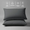 Cotton percale dark grey skin friendly housewife cotton pillowcases sweat wicking gentle on hair