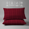 300 thread count red checks damask big checks skin friendly housewife cotton pillowcases sweat wicking gentle on hair