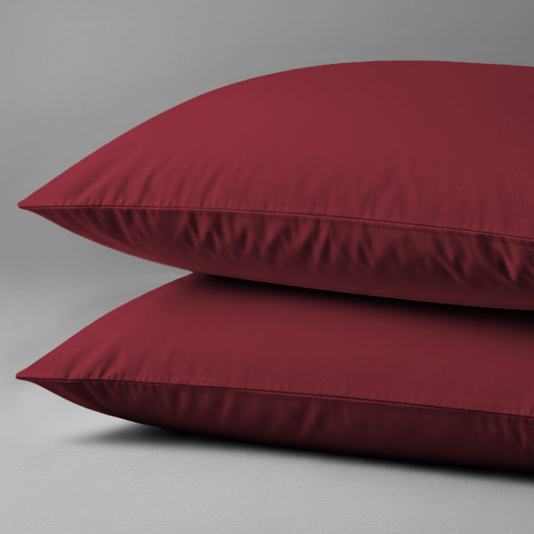 Pizuna Linens rio red luxurious 800 thread count 100 percent cotton pillowcases 2 piece housewife