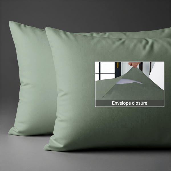 800 thread count sea foam envelope closure pillowcases housewife style secure fit skin friendly cotton
