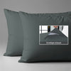 800 thread count dark grey envelope closure pillowcases housewife style secure fit skin friendly cotton