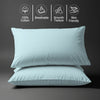 1000 thread count Baby Blue Skin friendly housewife cotton pillowcases sweat wicking gentle on hair and skin friendly