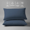 800 thread count dark blue skin friendly housewife cotton pillowcases sweat wicking gentle on hair plus durable and soft
