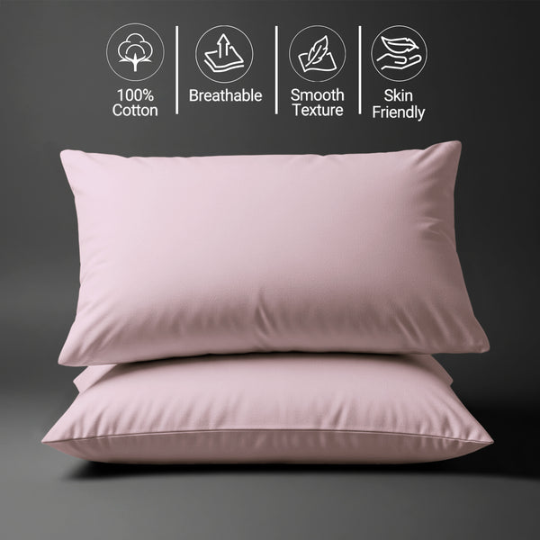1000 thread count Light Pink Skin friendly housewife cotton pillowcases sweat wicking gentle on hair and skin friendly