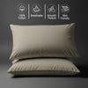 1000 thread count Simply Taupe Skin friendly housewife cotton pillowcases sweat wicking gentle on hair and skin friendly