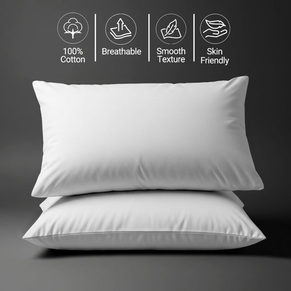 1000 thread count white Skin friendly housewife cotton pillowcases sweat wicking gentle on hair and skin friendly