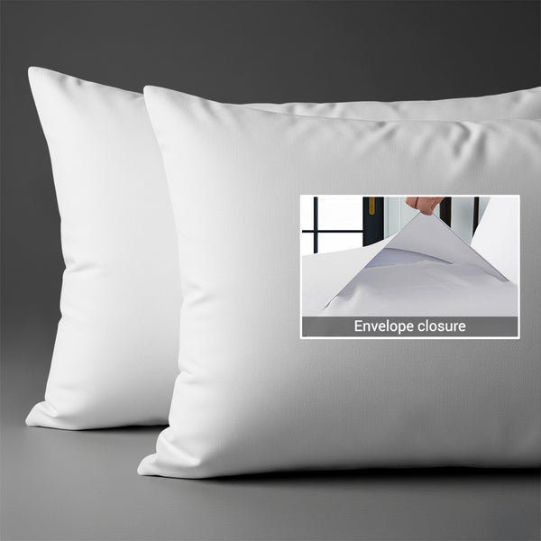 1000 thread count white envelope closure pillowcases housewife style secure fit skin friendly cotton