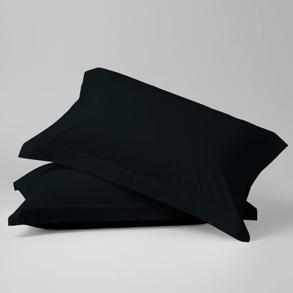 Pizuna Linens black luxurious royal 1000 thread count 100 percent cotton pillowcases 2 piece oxford standard