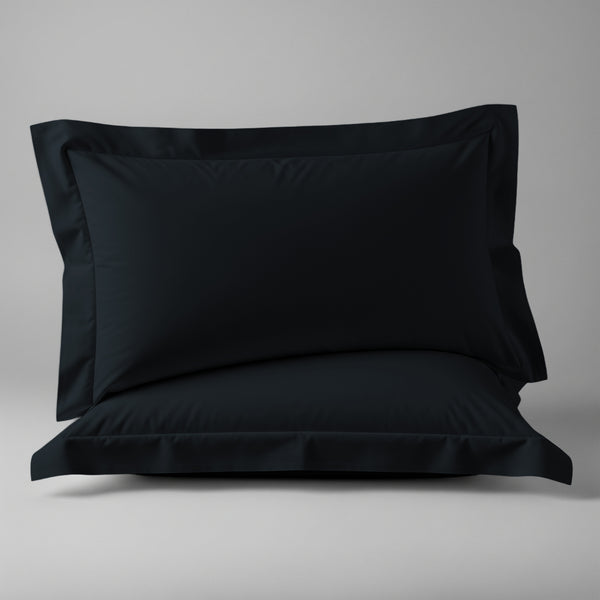 Pizuna Linens black 600 thread count 100 percent cotton pillowcases 2 piece oxford king
