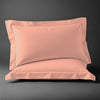Pizuna Linens coral pink 400 thread count 100 percent cotton pillowcases 2 piece oxford king