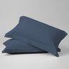 Pizuna Linens dark blue luxurious 800 thread count 100 percent cotton pillowcases 2 piece oxford king
