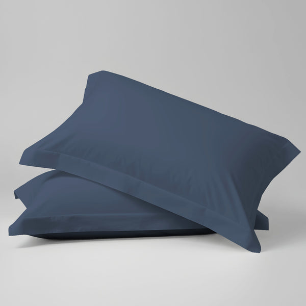 Pizuna Linens dark blue luxurious 800 thread count 100 percent cotton pillowcases 2 piece oxford king
