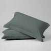 Pizuna Linens dark grey luxurious 800 thread count 100 percent cotton pillowcases 2 piece oxford king