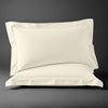 Pizuna Linens ivory 400 thread count 100 percent cotton pillowcases 2 piece oxford king