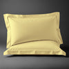 Pizuna Linens mellow yellow 600 thread count 100 percent cotton pillowcases 2 piece oxford standard

