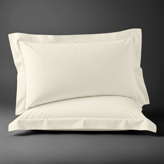 Pizuna Linens ivory 600 thread count 100 percent cotton pillowcases 2 piece oxford king