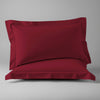 Pizuna Linens rio red 400 thread count 100 percent cotton pillowcases 2 piece oxford standard
