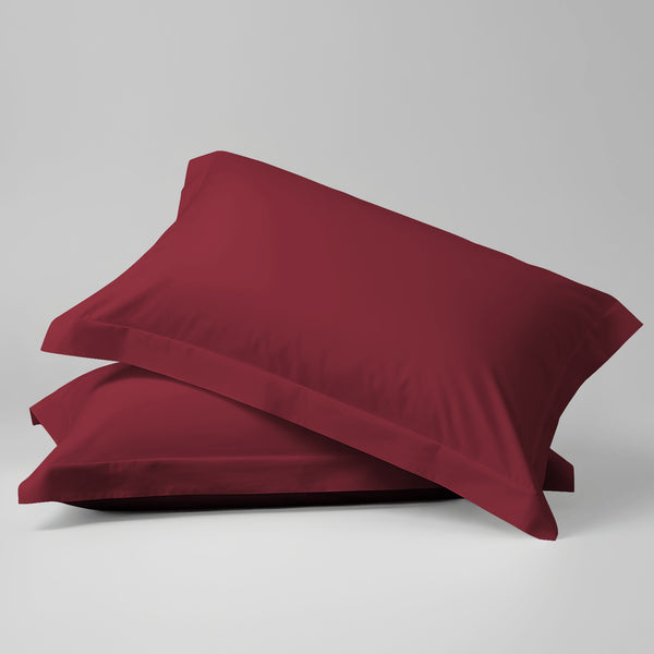 Pizuna Linens rio red luxurious 800 thread count 100 percent cotton pillowcases 2 piece oxford standard
