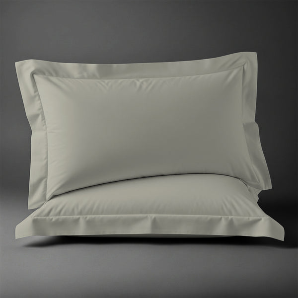 Pizuna Linens silver 400 thread count 100 percent cotton pillowcases 2 piece oxford king