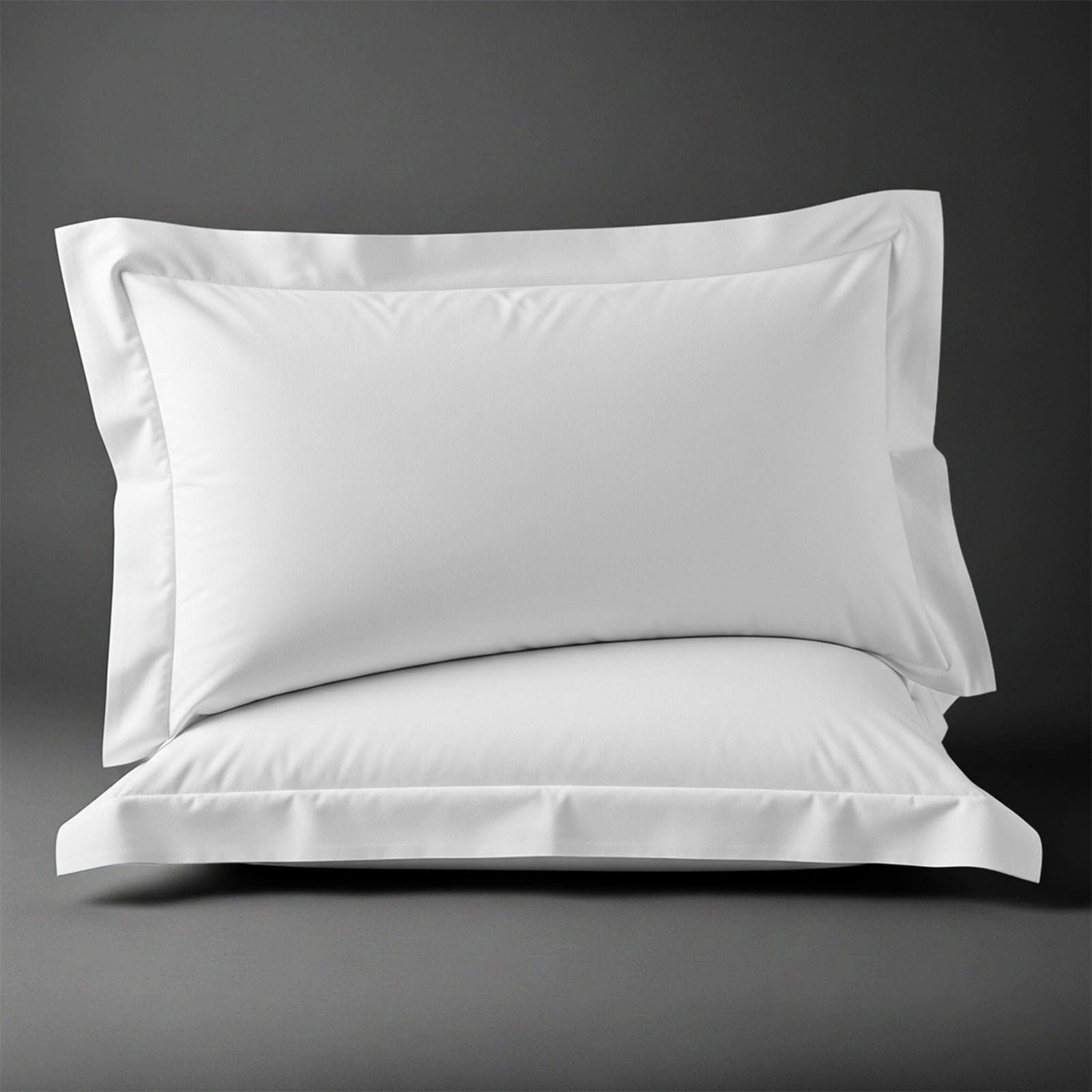 Pizuna Linens white 400 thread count 100 percent cotton pillowcases 2 piece oxford standard