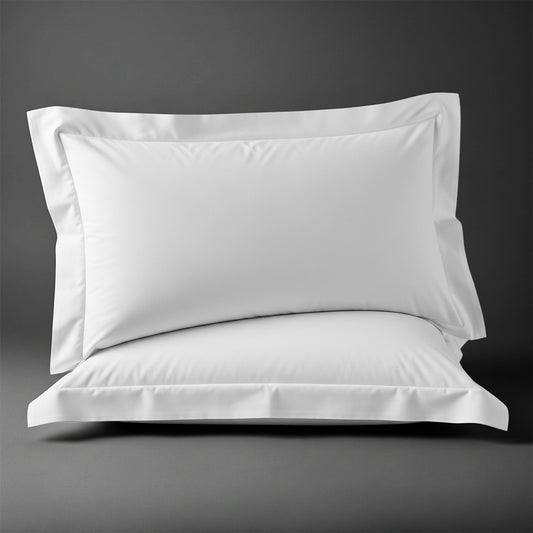 Pizuna Linens white 400 thread count 100 percent cotton pillowcases 2 piece oxford standard
