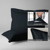 600 thread count black envelope closure pillowcases oxford king style secure fit skin friendly cotton with 5cm frame
