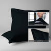 1000 thread count black envelope closure pillowcases oxford king style secure fit skin friendly cotton with 5cm frame